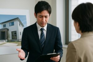 紹介した物件が事故物件だったことを告知する不動産営業